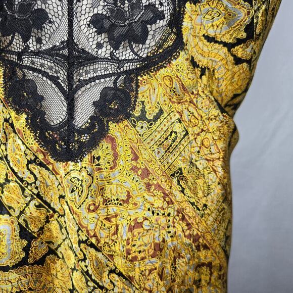 Vintage Val Mode Satin & Lace Slip Dress M 90s Y2K Coquette Lingerie Nightgown - Picture 4 of 12